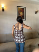 Kanika Brown & White Pure Cotton Top