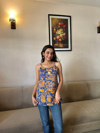 Anya Sleeveless Multicolored  Top Pure Cotton