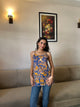 Anya Sleeveless Multicolored  Top Pure Cotton