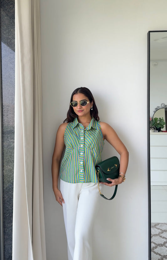 Green Stripes Shirt