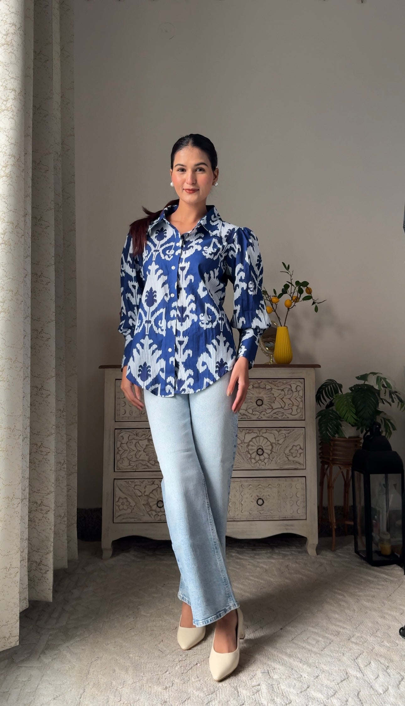 Ikkat Print Shirt