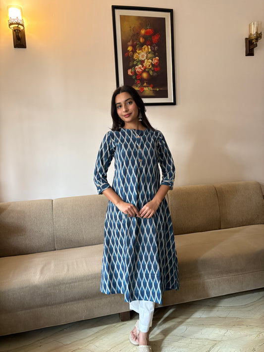 Indigo Weave Kurta Set
