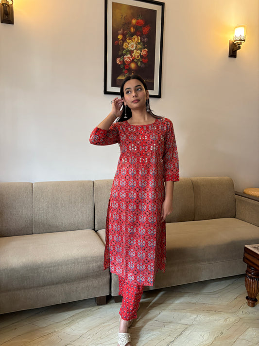 Ruby Heritage Kurta Set