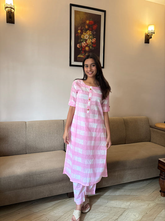 The Aira Blush Kurta Set