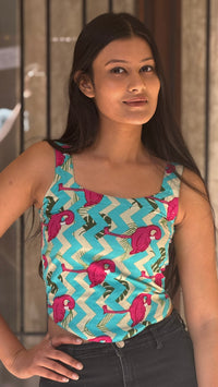 Flamingo Flow Sleeveless Top
