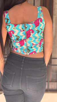 Flamingo Flow Sleeveless Top