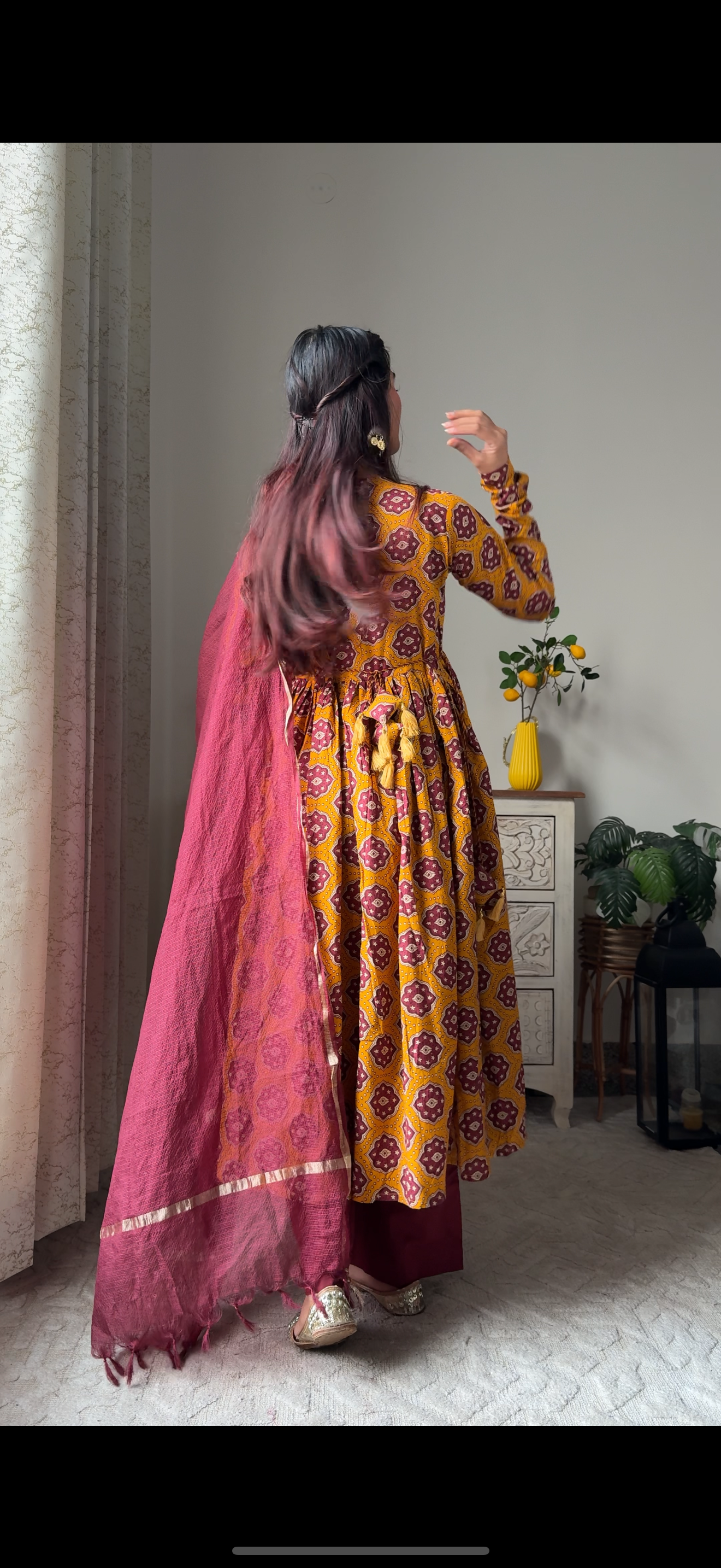 Apsara Pure Cotton Anarkali Suit Set
