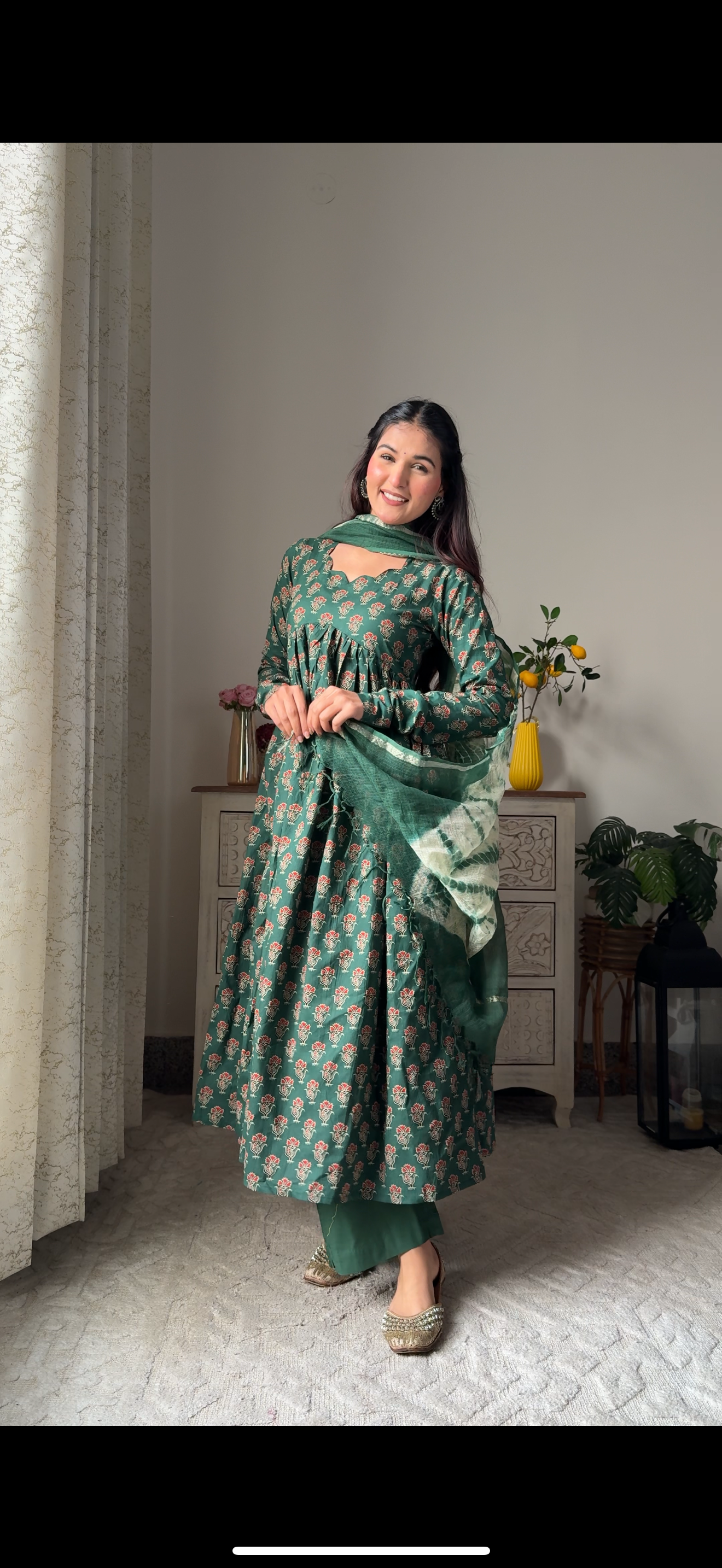 Gulbahaar Grace Cotton Anarkali Suit Set