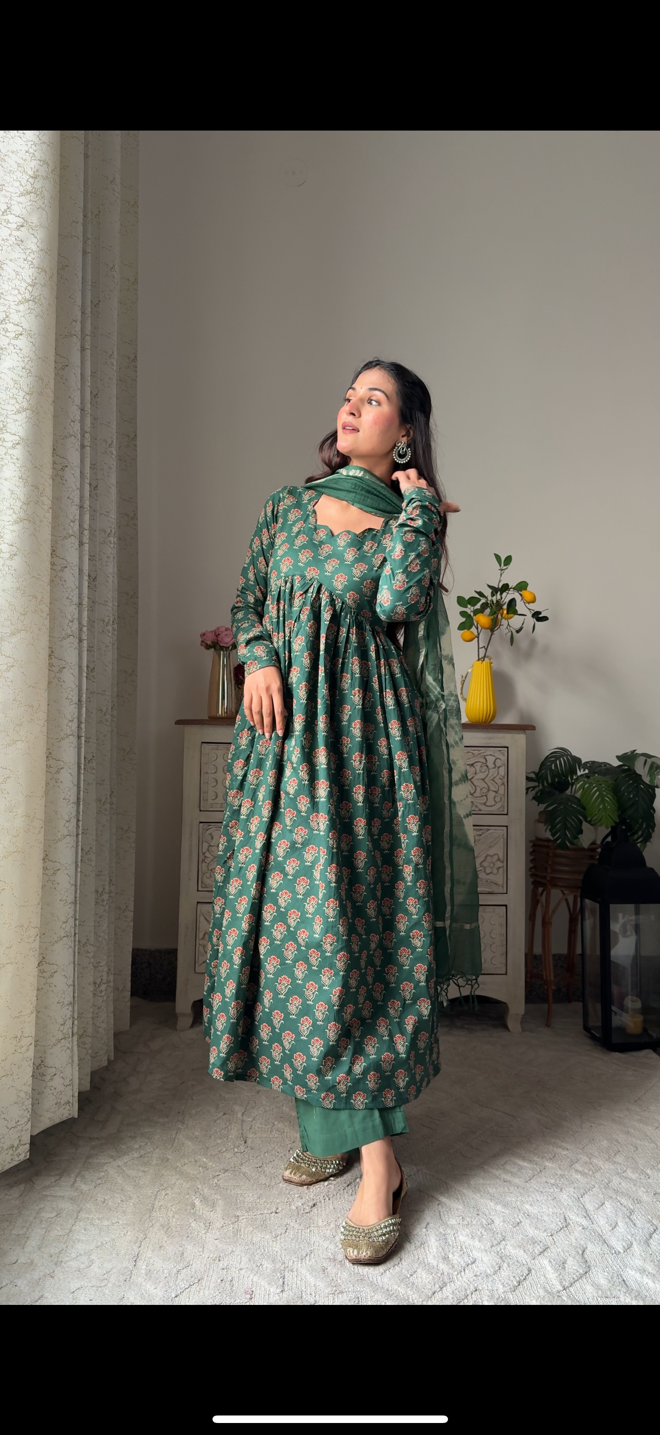 Gulbahaar Grace Cotton Anarkali Suit Set