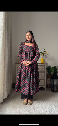Gulab Anarkali Pure Cotton Suit