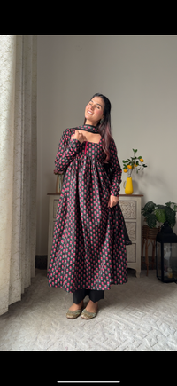 Gulab Anarkali Pure Cotton Suit