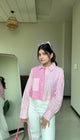 Pink Picnic Patch Shirt crop shirt