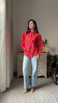 Gulabi Shobha Tiger print Cotton Shirt