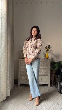Bageecha Violet Cotton Shirt
