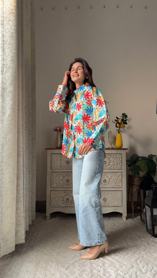 Basanti Bahar Cotton Shirt