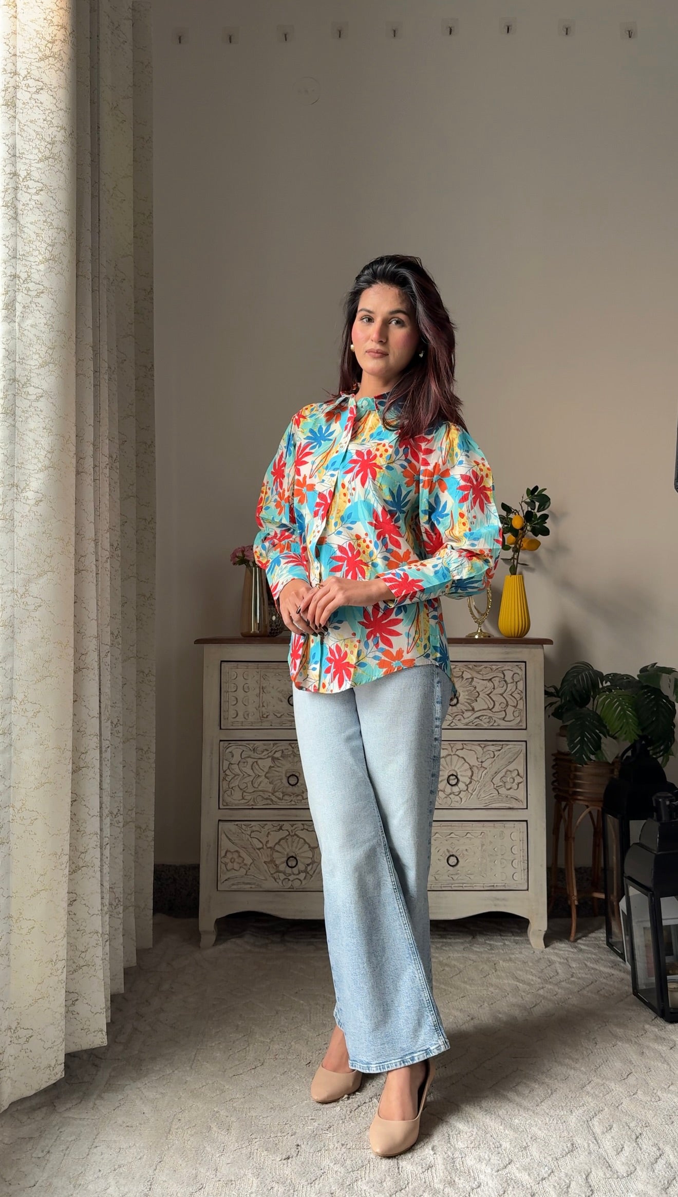 Basanti Bahar Cotton Shirt