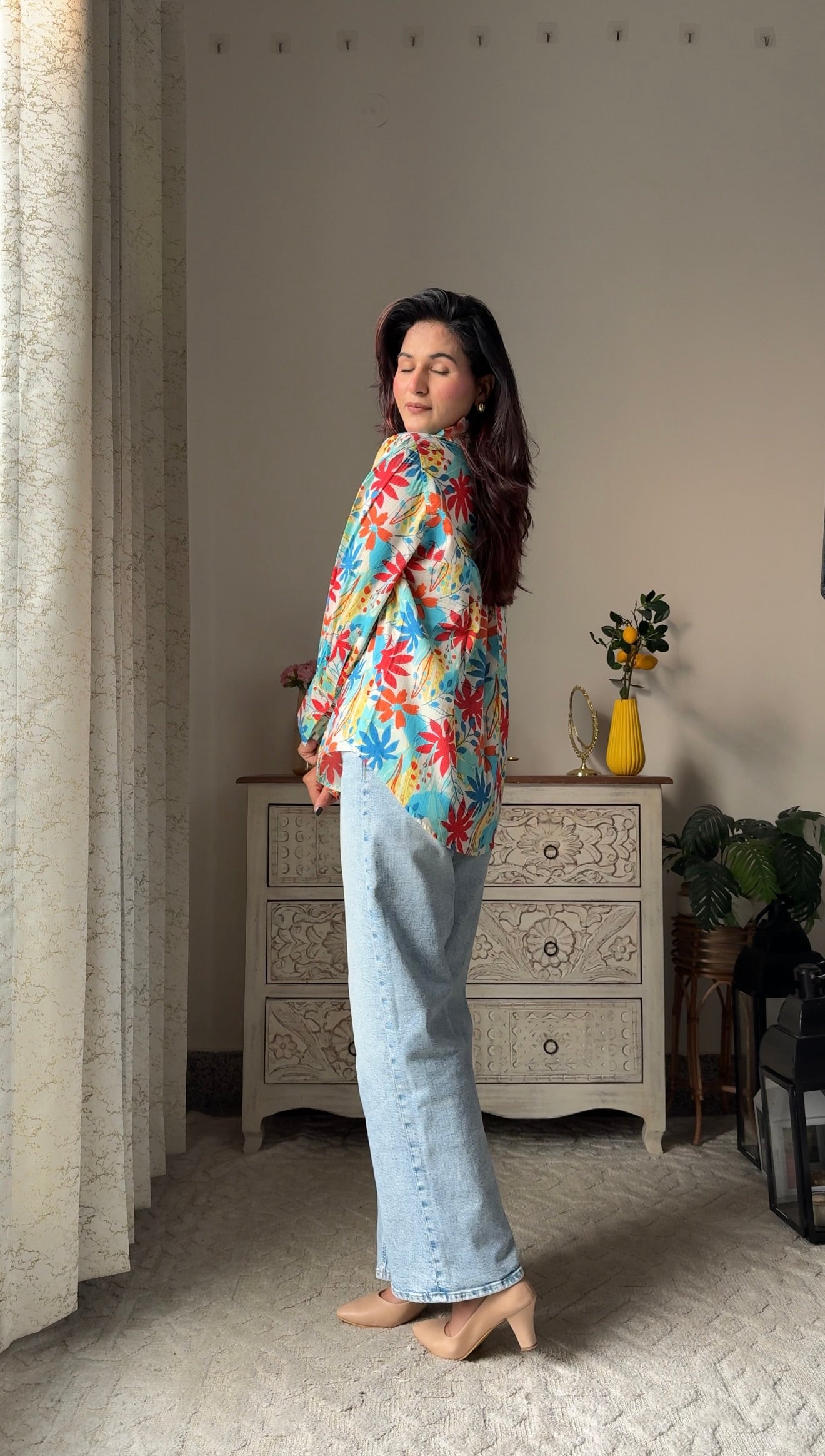 Basanti Bahar Cotton Shirt