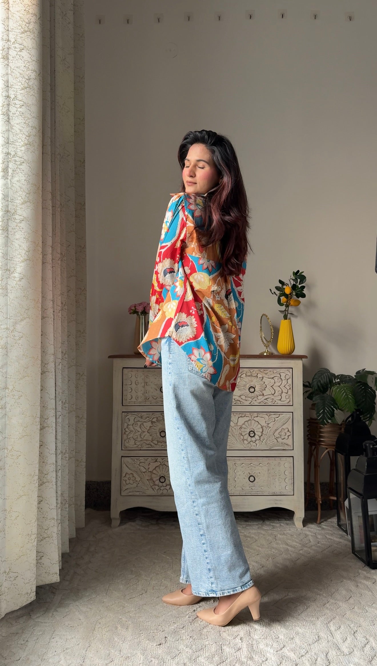 Blush Sunset Cotton Shirt