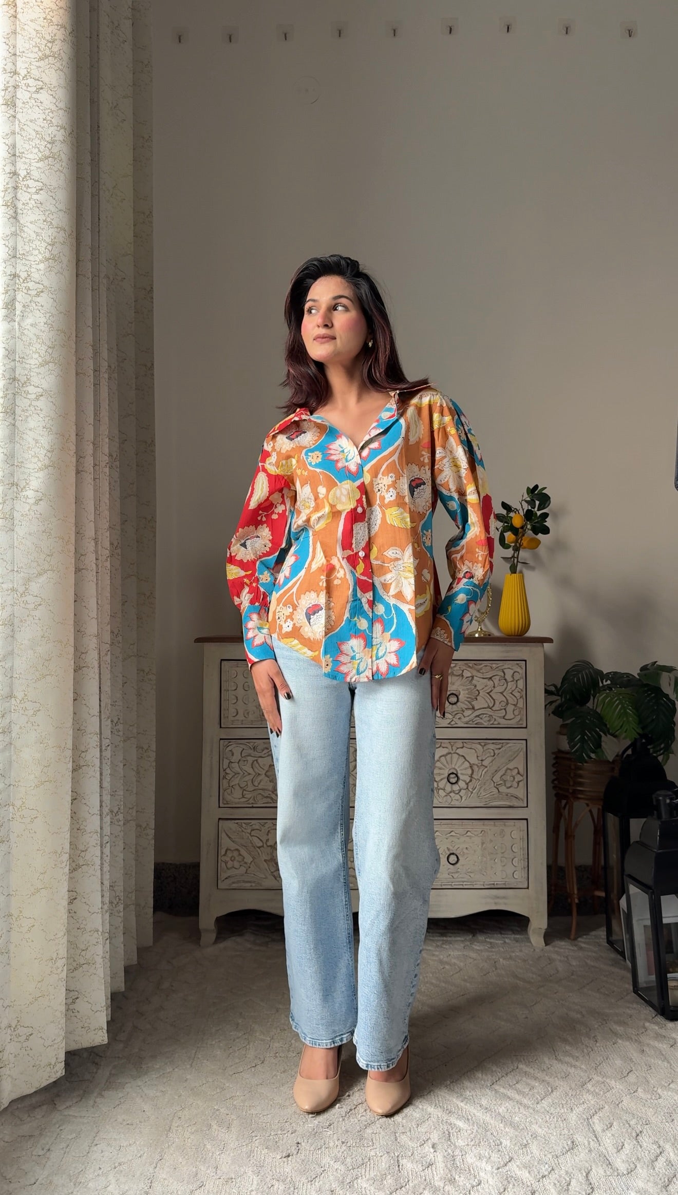 Blush Sunset Cotton Shirt