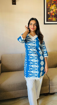 Arya Blue & White Coord Set Festive Wear