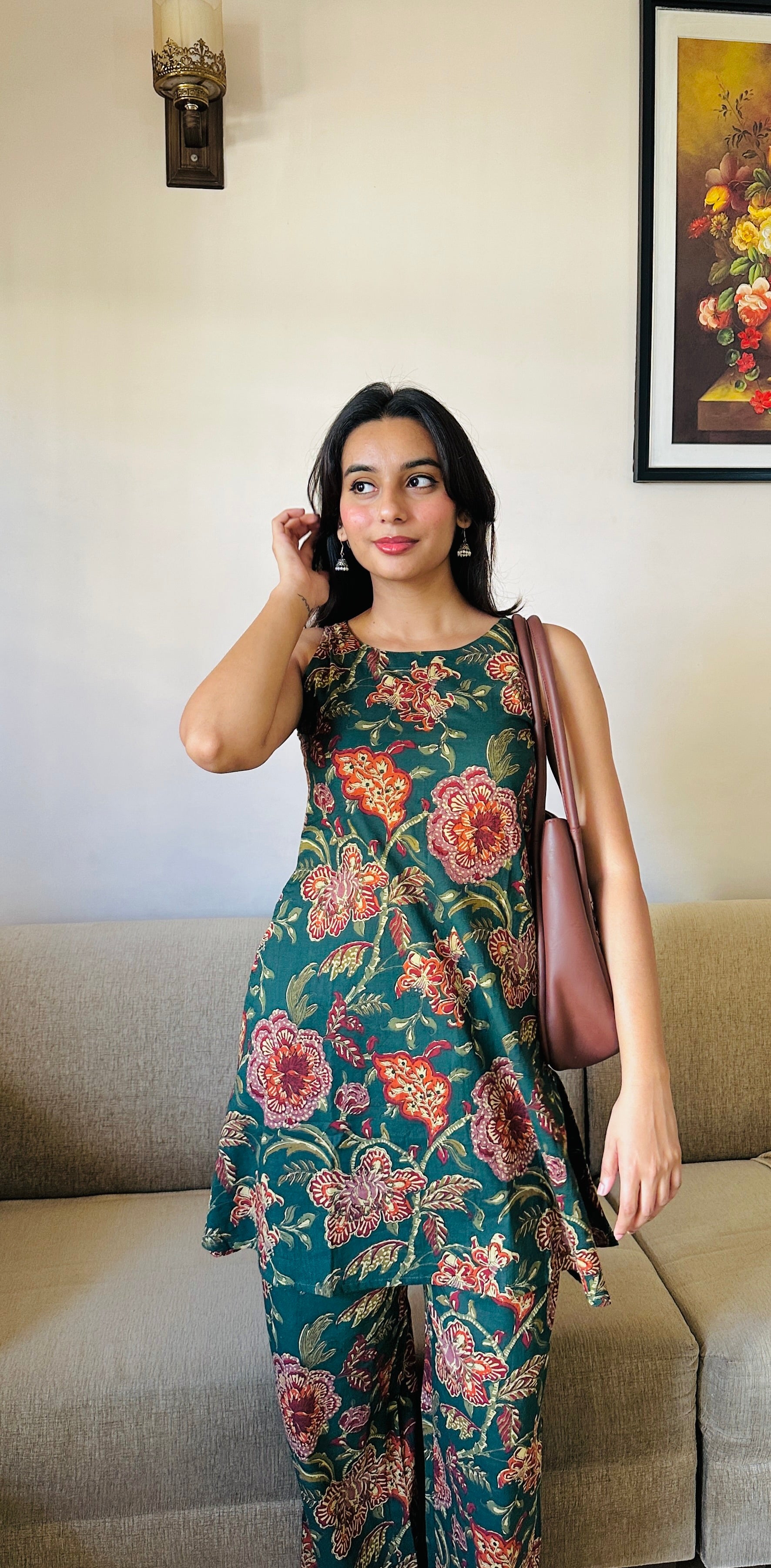 Saisha Floral Cotton Coord Set