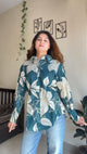 Emerald Bloom Cotton Shirt