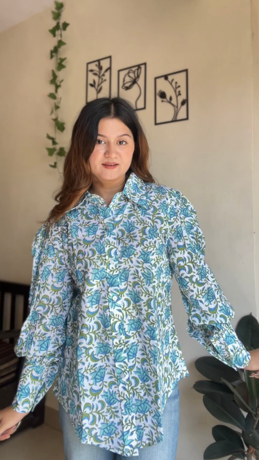 Floral Breeze Cotton Shirt
