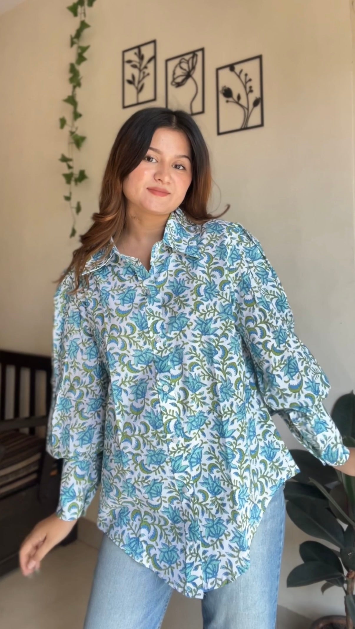 Floral Breeze Cotton Shirt