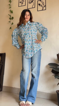 Floral Breeze Cotton Shirt