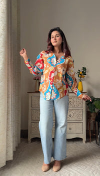 Blush Sunset Cotton Shirt
