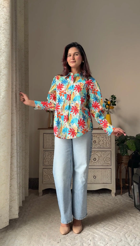 Basanti Bahar Cotton Shirt