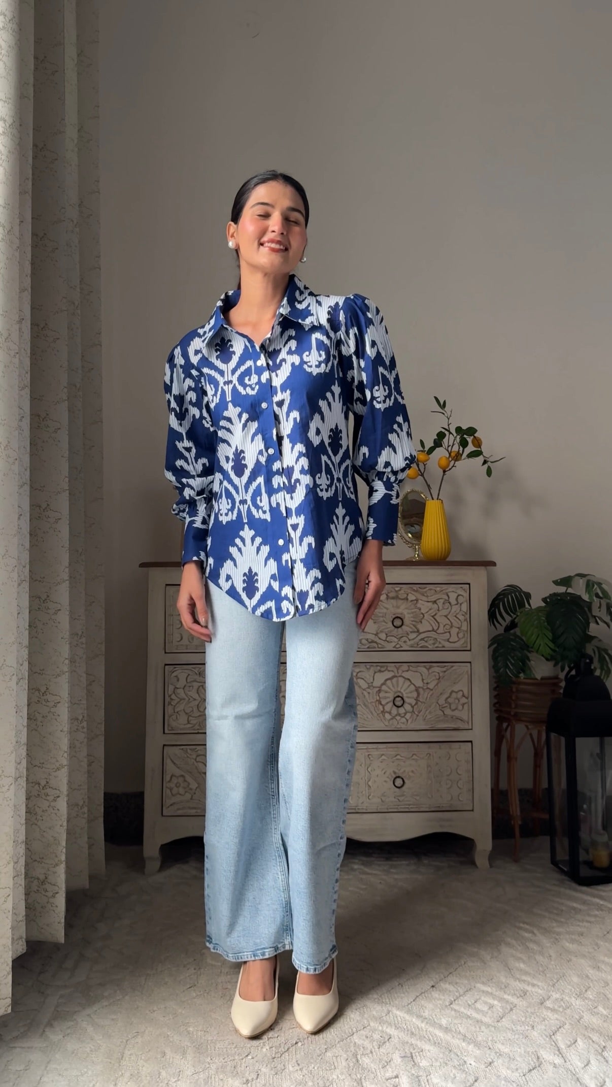 Ikkat Print Shirt