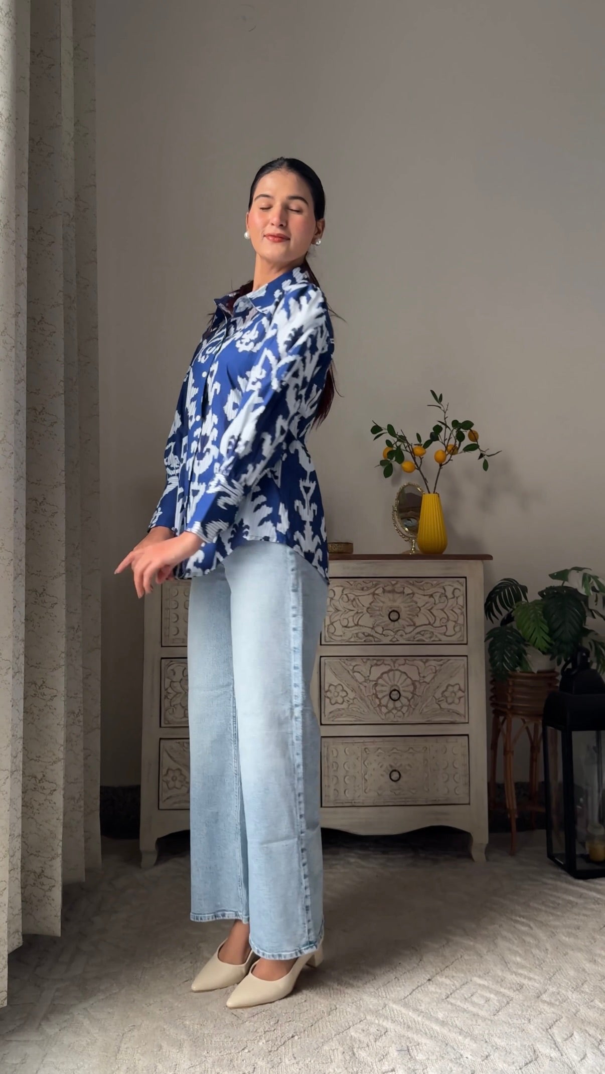 Ikkat Print Shirt