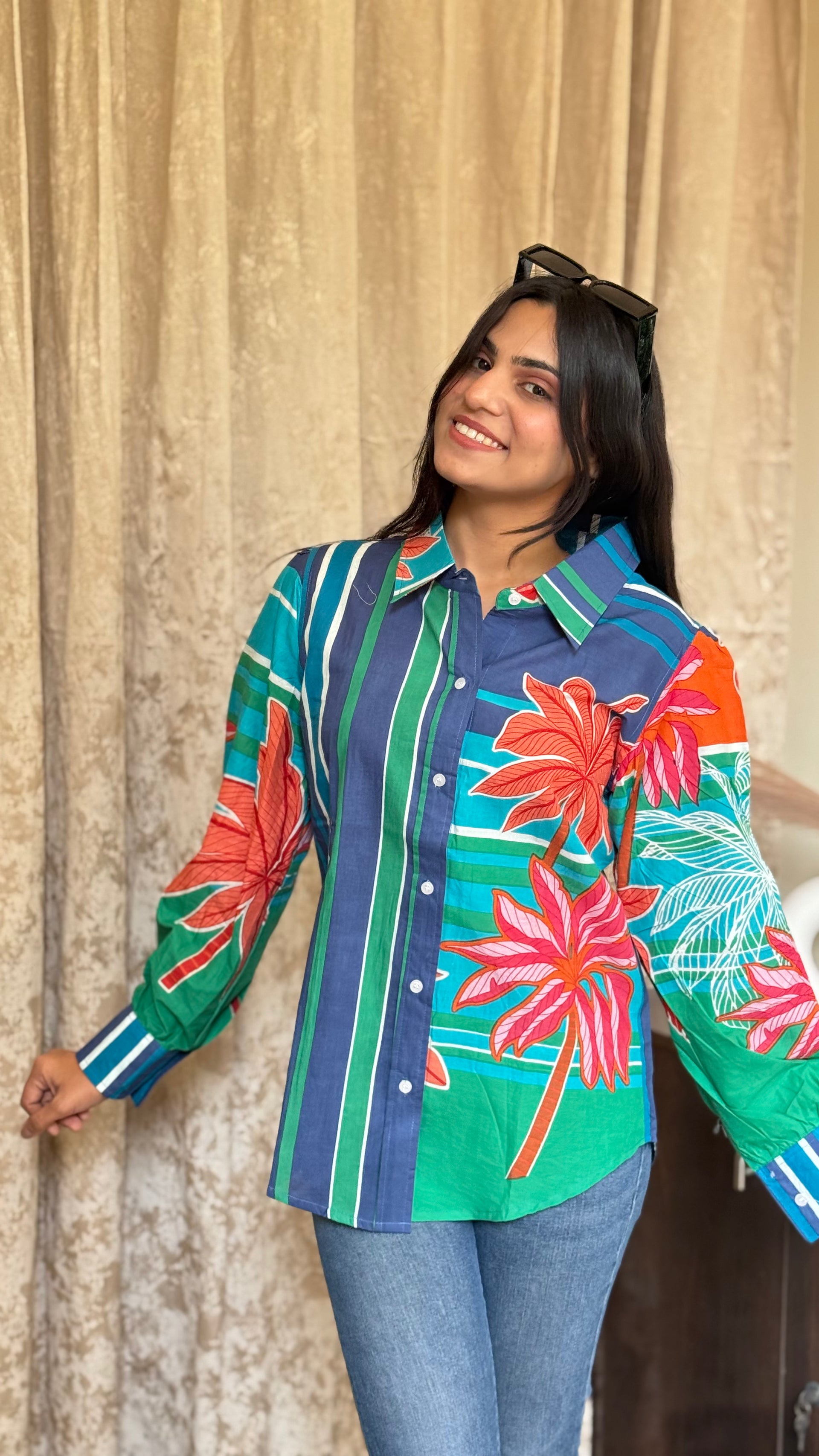 Printed Cotton Shirt for Summer