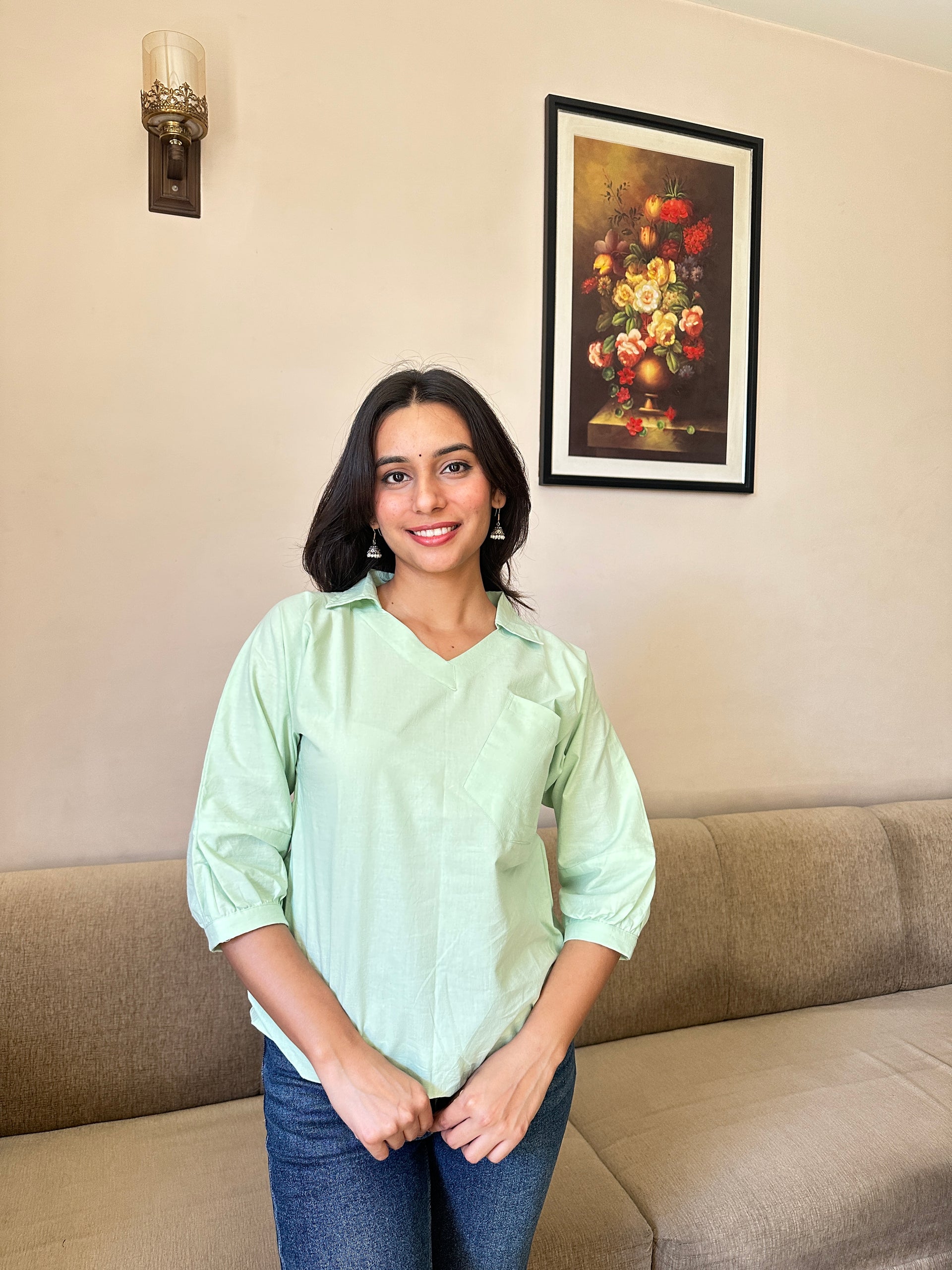 Green - Relax Fit Cotton Top