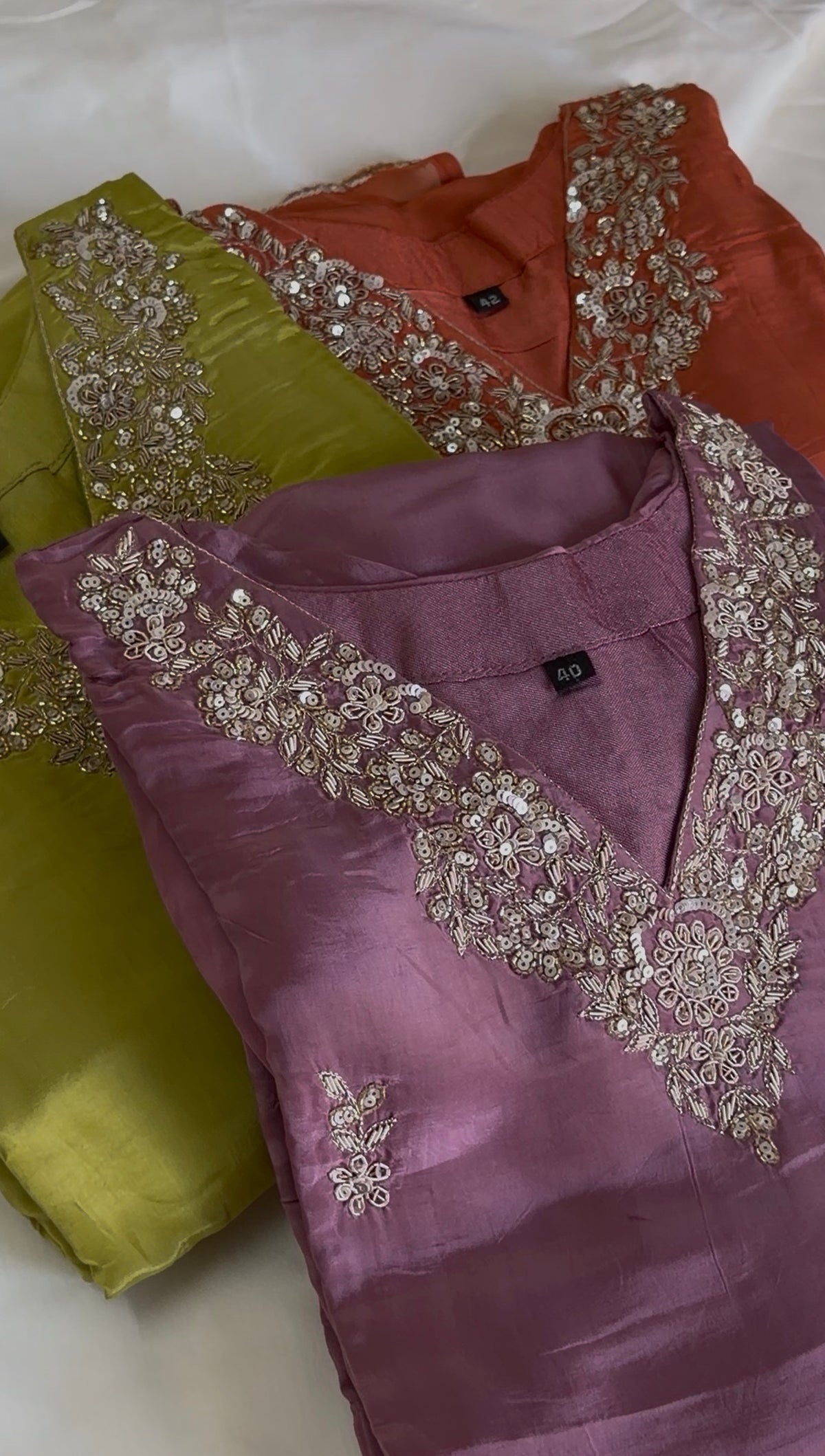 Handwork Perse Handwork Festive Palazzo Set with Organza Dupatta – Shaayra