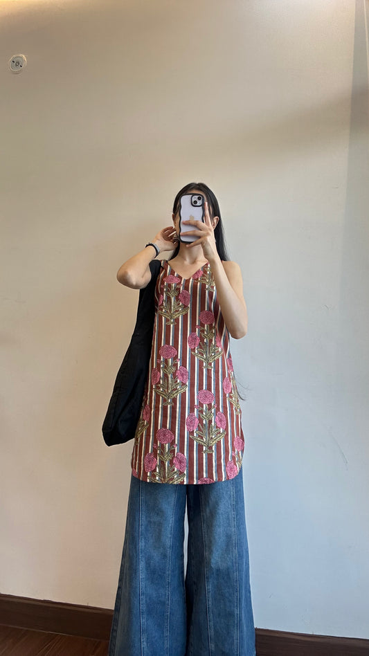 Kaashni Sleeveless Pure Cotton Top