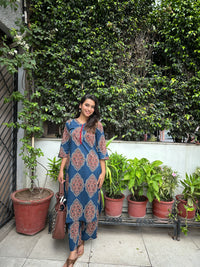 Gulzar Mughal Print Cotton Kurta Set