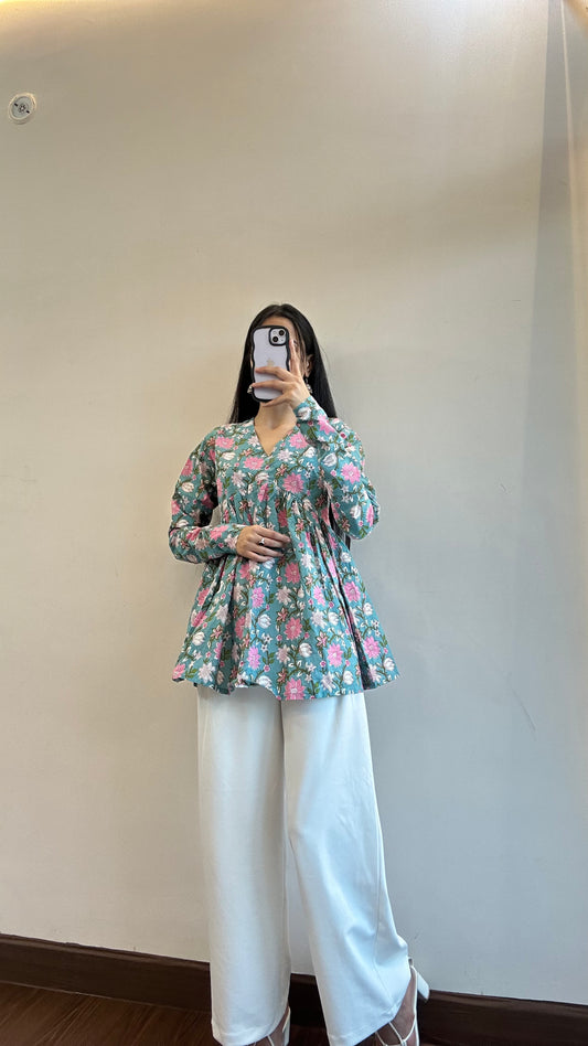 Meher Full Sleeves  Cotton Top