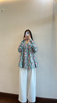 Meher Full Sleeves  Cotton Top