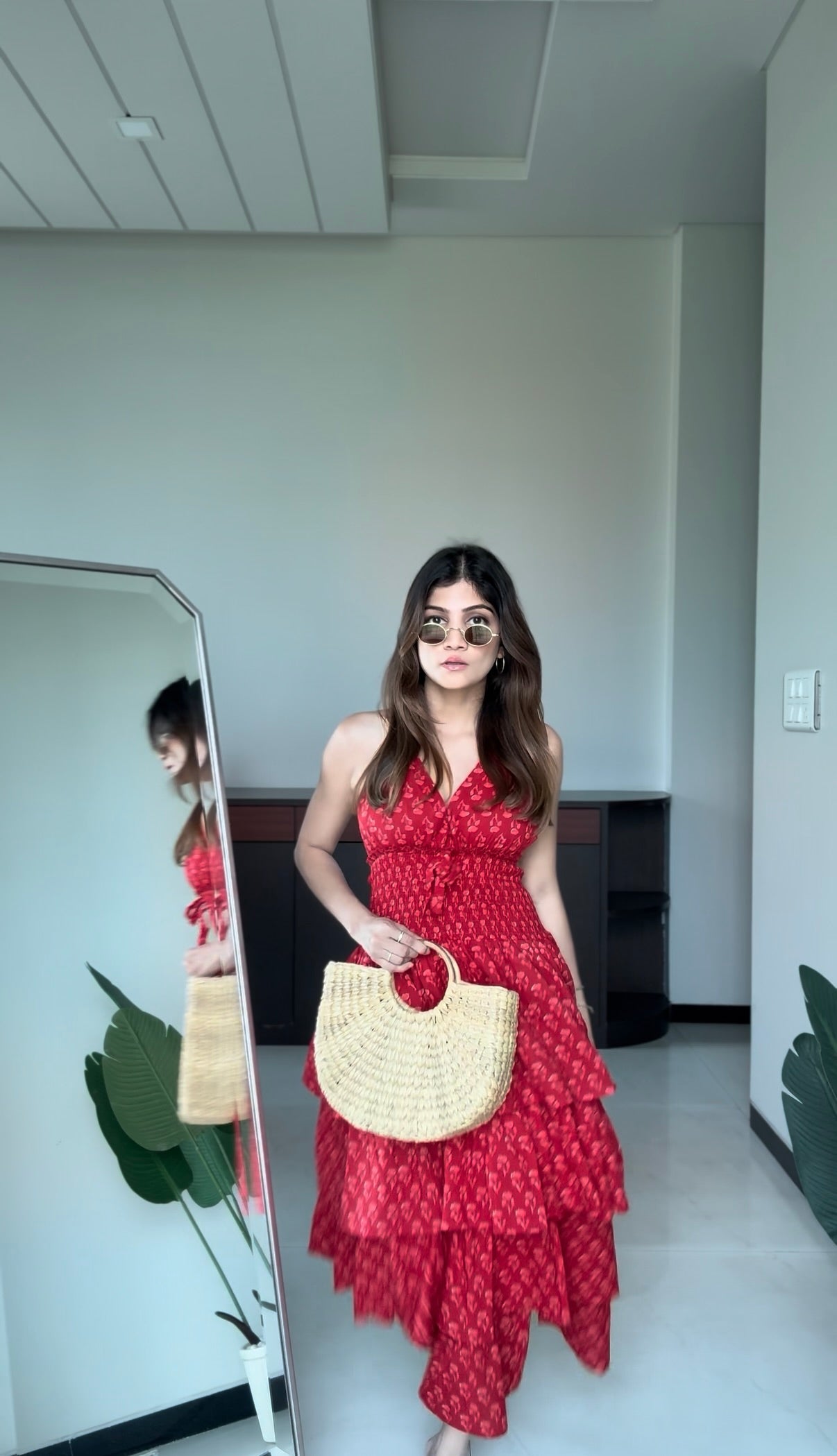 Tara Tiered Cotton Halter Dress