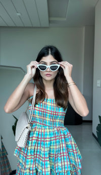 Riwaaz Candy Check Cotton Dress