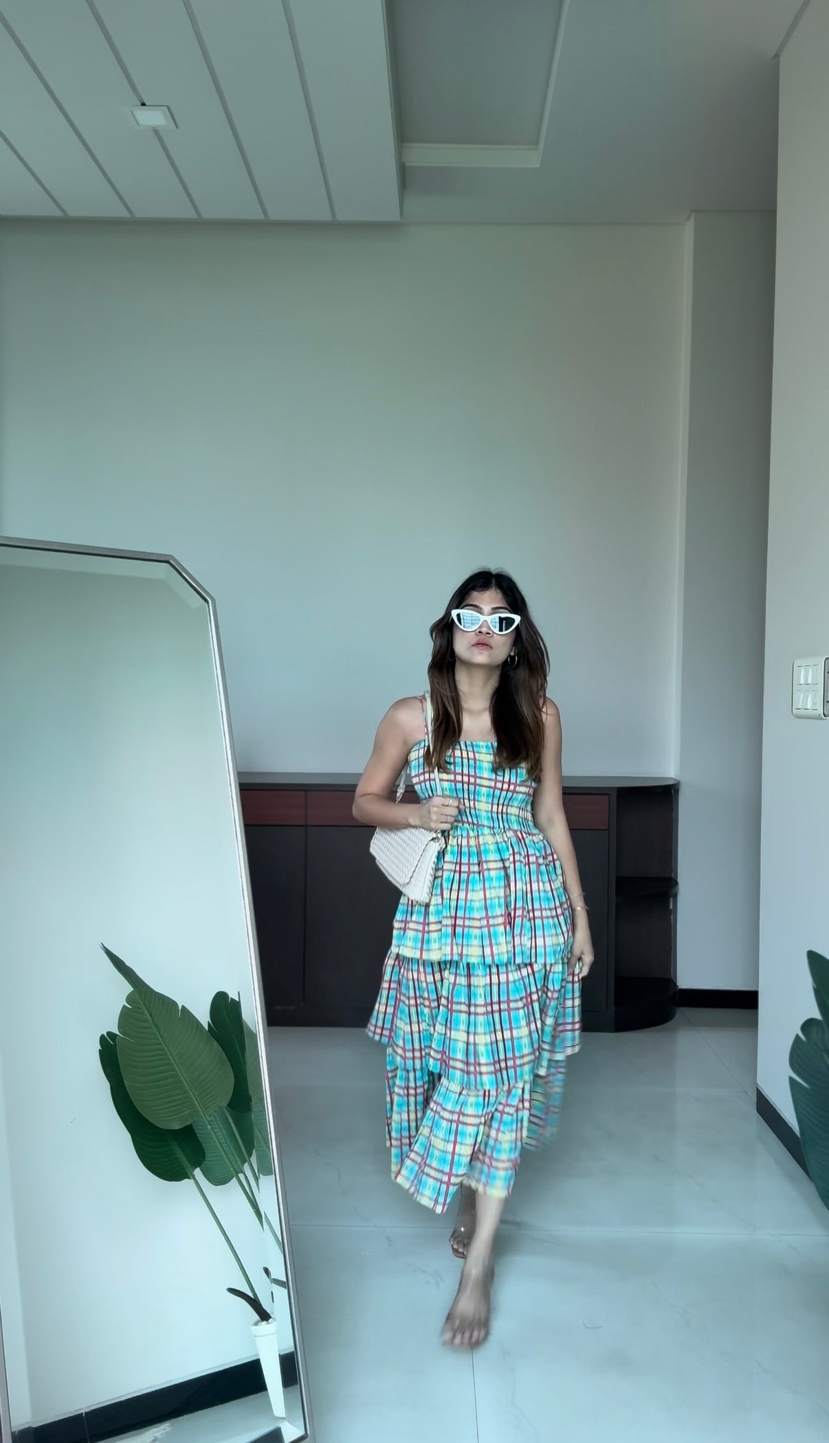 Riwaaz Candy Check Cotton Dress