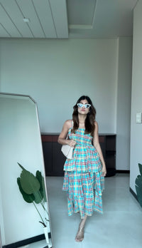 Riwaaz Candy Check Cotton Dress