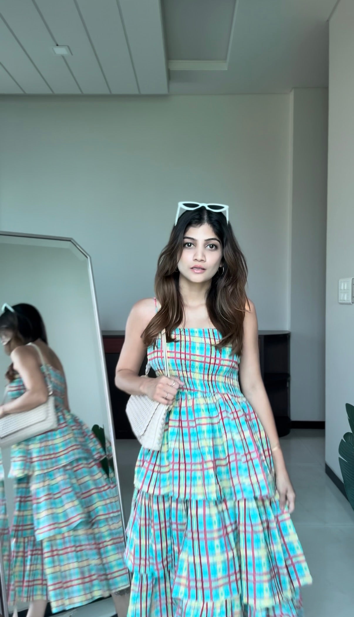 Riwaaz Candy Check Cotton Dress