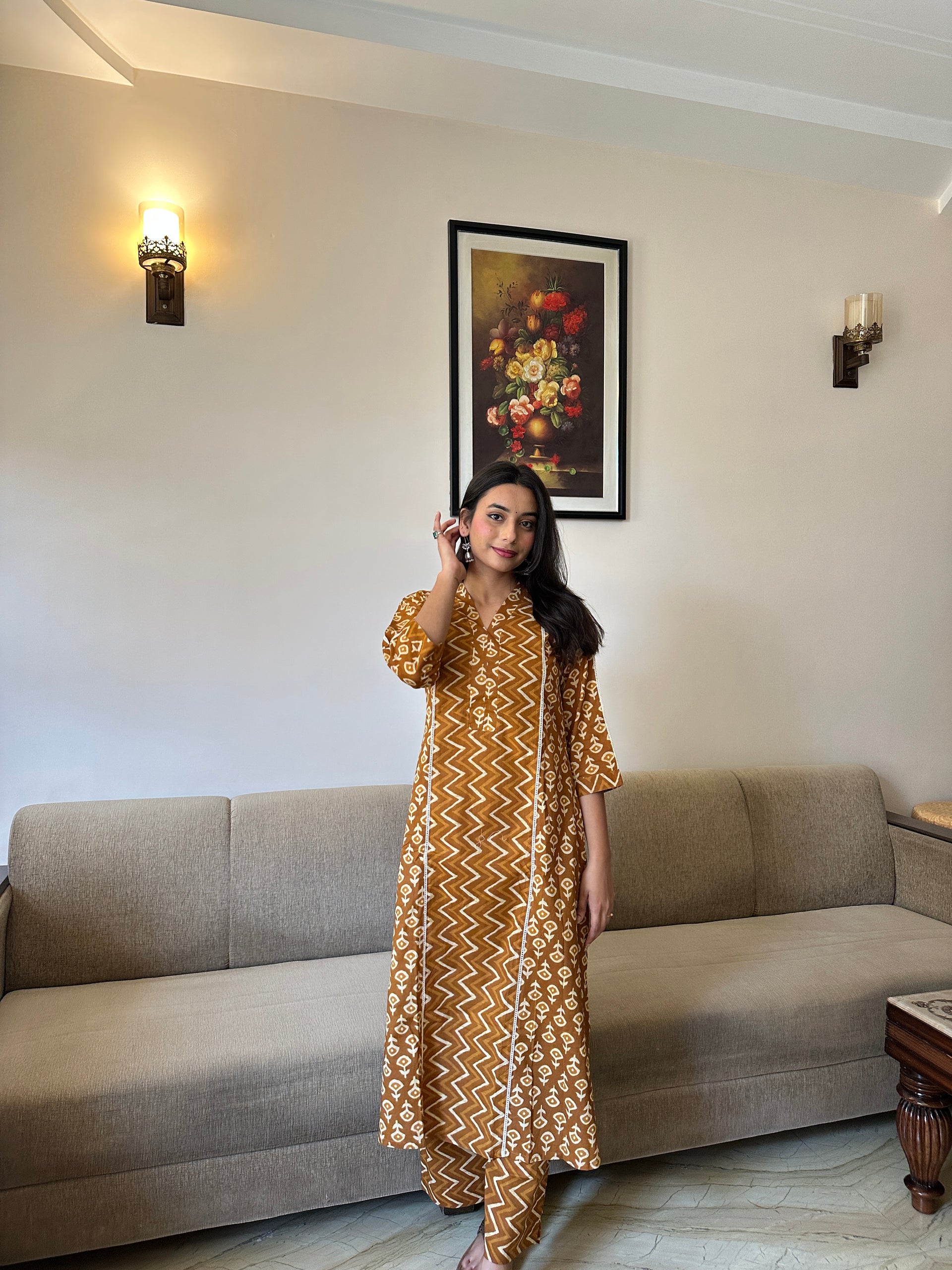 Rove Mustard Kurta Set