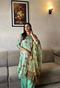 Mitali Floral Silk Suit Set