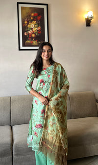 Mitali Floral Silk Suit Set