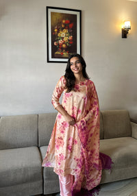 Mitali Floral Silk Suit Set