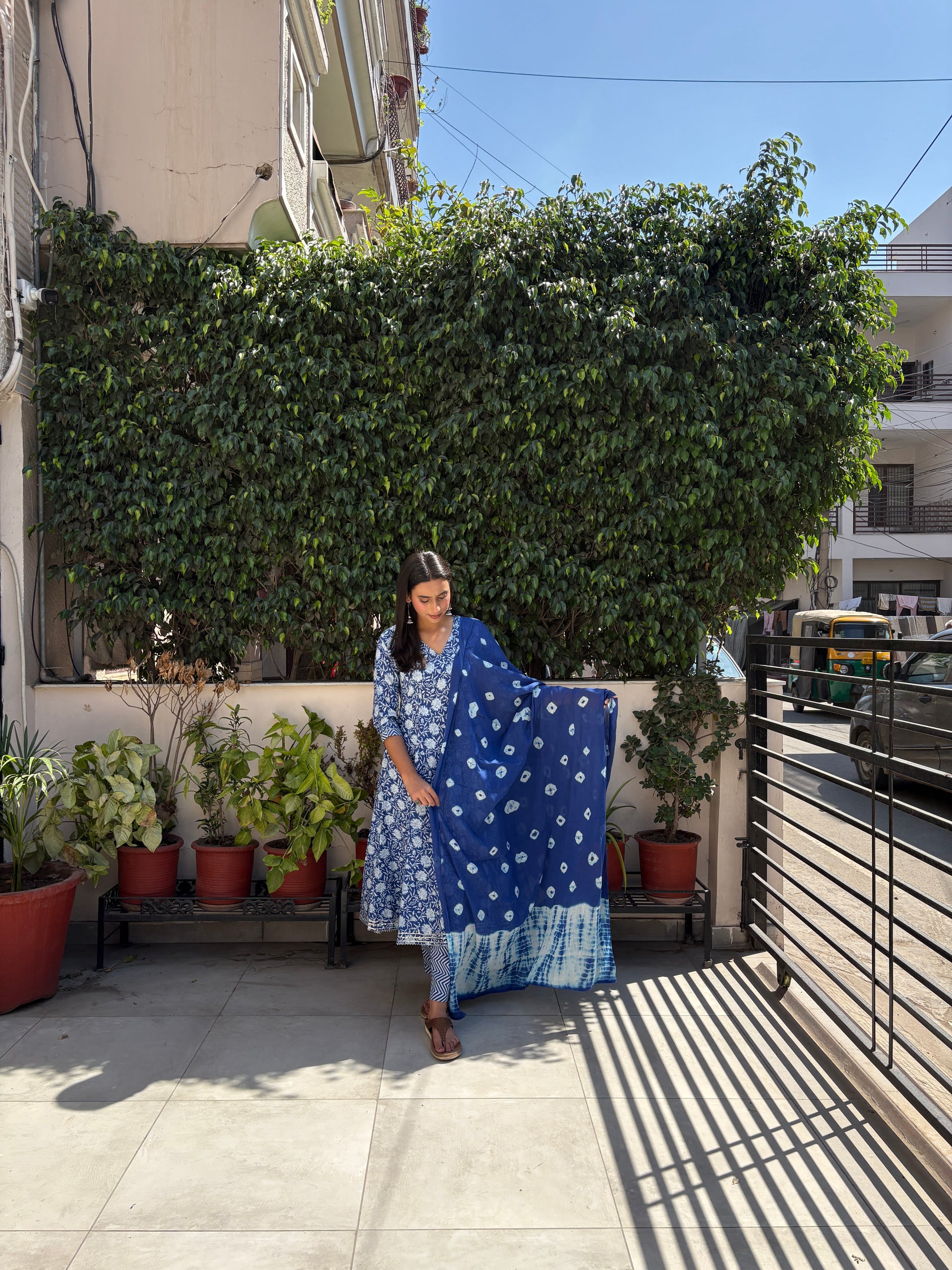 Niloufer Cotton Anarkali Set